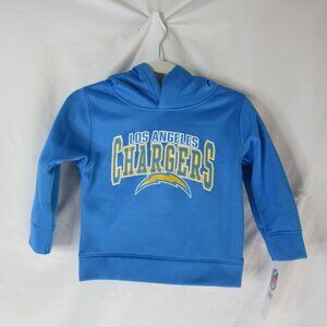 NFL Los Angeles Chargers Toddler Kids Fleece Hooded Sweatshirt Blue 2T NWT